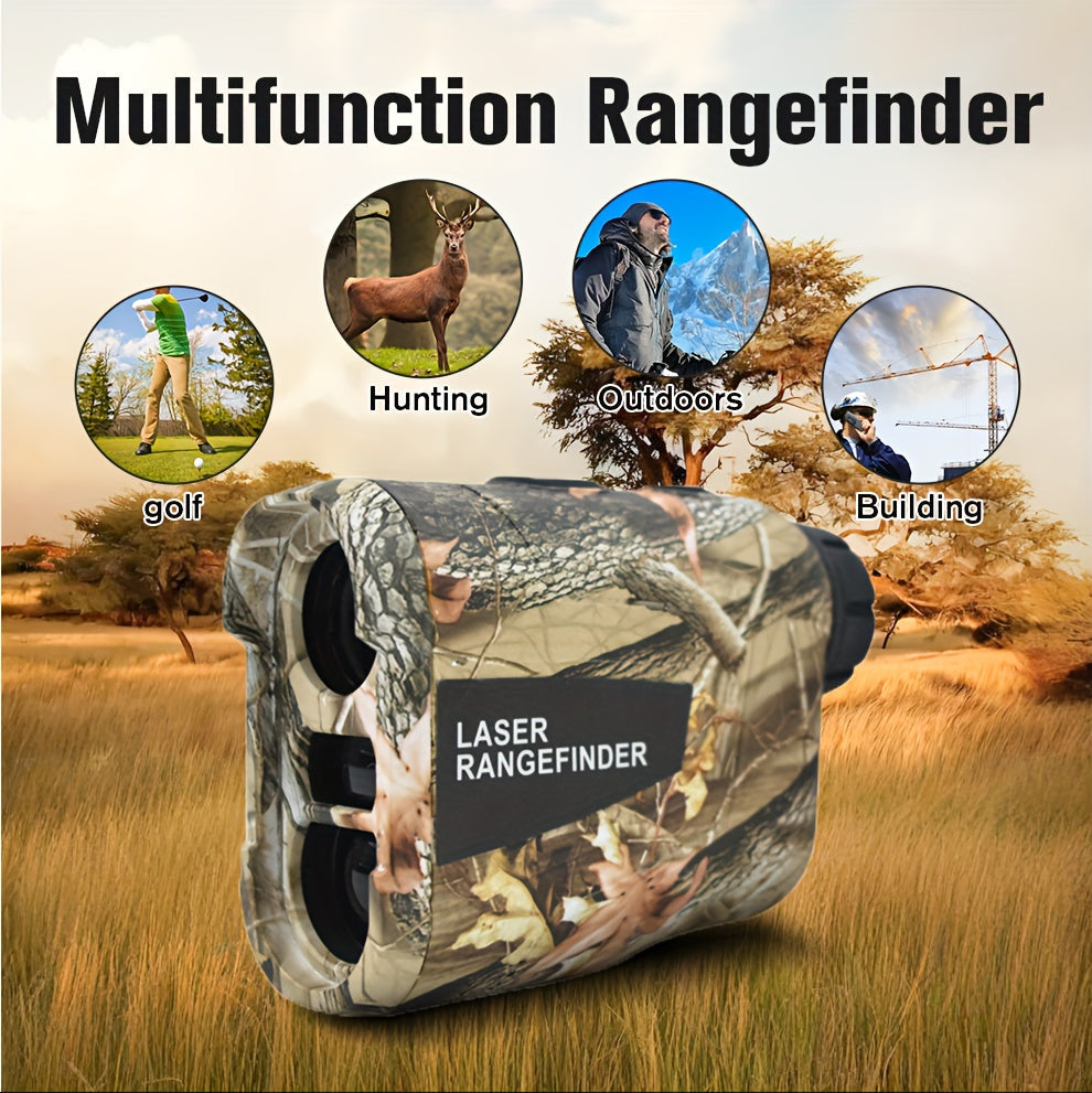 Télémètre laser 1200 yards – Grossissement 6X, rechargeable, compensation de pente, verrouillage de drapeau, mesure de vitesse et d'altitude, design camouflage pour golf et chasse