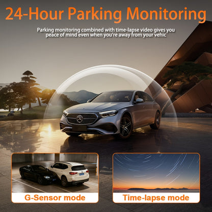 Dashcam 4K avec caméra rotative 360° à 4 canaux, carte SD 32 Go offerte, vision nocturne, enregistrement en boucle 24h/24, moniteur de stationnement, caméras avant 4K et latérales/arrière 1080p, pour tous véhicules