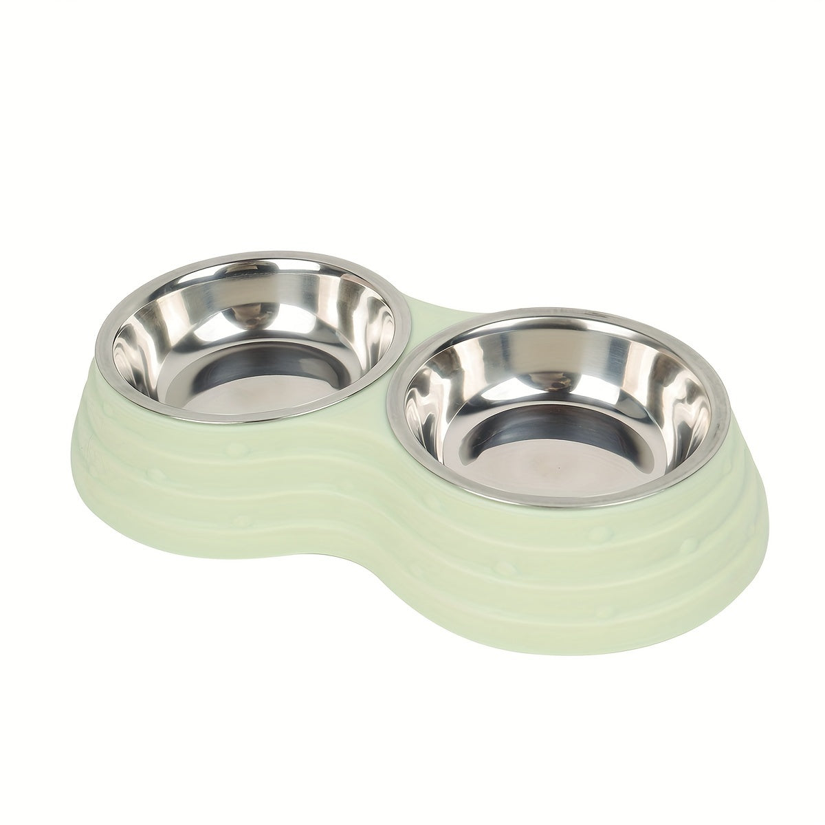 Gamelle double en acier inoxydable pour animaux – Ensemble de deux bols pour nourriture et eau pour chiens et chats de toutes tailles, gamelle durable et inoxydable pour chiens et chats