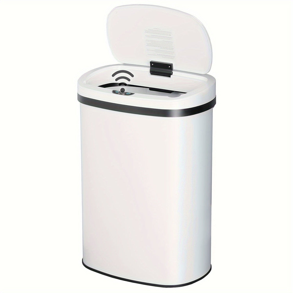 Poubelle automatique sans contact de 50 L (13 gallons) avec détecteur de mouvement, en acier inoxydable et plastique, pour cuisine, bureau, chambre et salon
