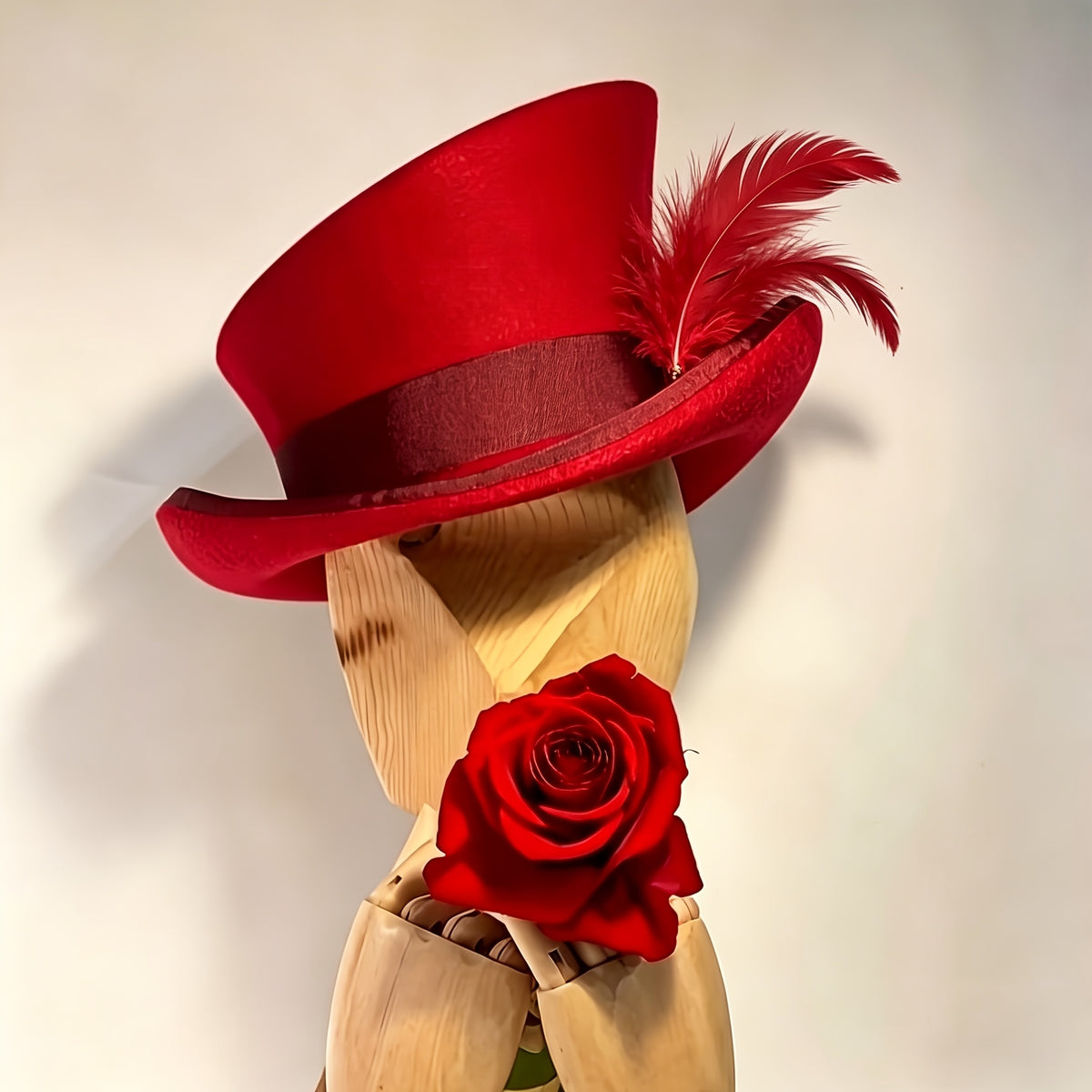 Chapeau Fedora en feutre 100 % laine avec ruban pour femmes et hommes – Haut-de-forme asymétrique ajustable pour église, fêtes et mariages, couvre-chef élégant disponible en 10 couleurs, cadeau de Noël idéal