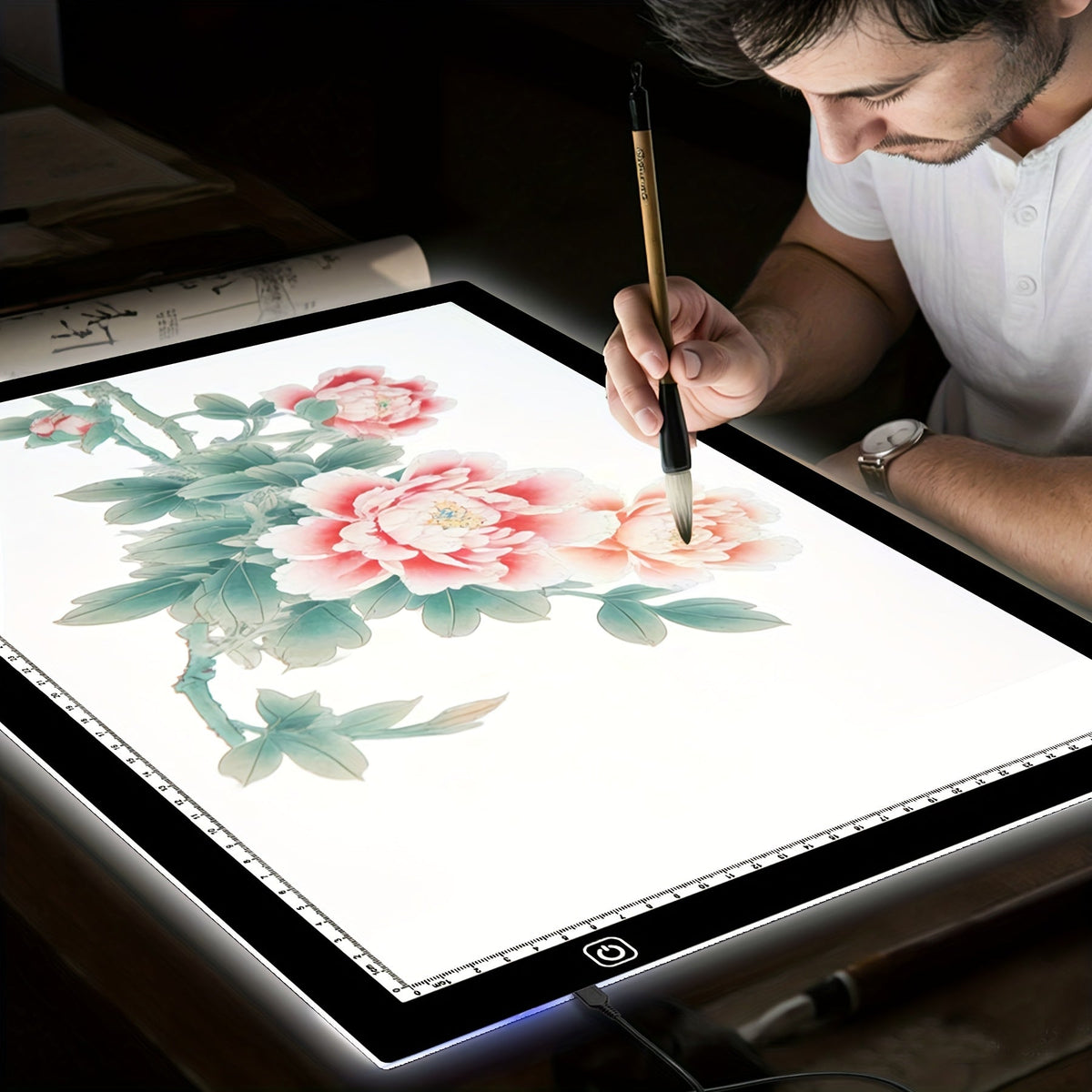 Tablette lumineuse LED A2 A3 A4 à luminosité réglable, double bande LED, table lumineuse pour diamond painting, croquis, dessin et art