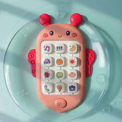 Jouet téléphone pour tout-petit avec lumières et chansons, jouet éducatif d'éveil sans pile, téléphone portable interactif pour bébés et enfants de 1 à 3 ans, cadeau idéal pour Noël, Halloween, Pâques ou un anniversaire