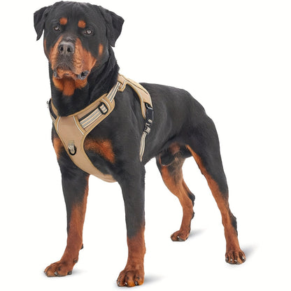 Harnais tactique anti-traction pour chien avec poignée de contrôle - Gilet durable avec sangles réfléchissantes pour grands chiens, idéal pour le dressage, le travail et les chiens d'assistance