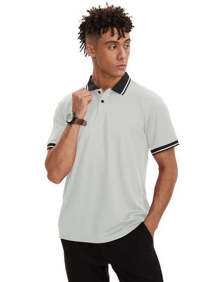 Lot de 6 polos pour homme, manches courtes, sport, golf, décontracté, été, plein air – Polo respirant et anti-humidité pour homme, couleurs assorties, tailles S à XXL