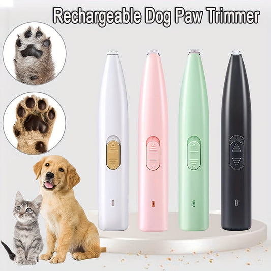 Tondeuse électrique pour animaux de compagnie chiens et chats – Tondeuse de précision silencieuse sans fil pour pattes, pour petites, moyennes et grandes races, kit de toilettage rechargeable par USB à faible niveau sonore