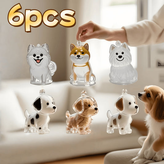Coffret de rangement pour poils d'animaux, lot de 6 – Boîtes de collection transparentes pour poils de chien et de  chat avec motif fantaisie décoratif, organisateur de poils décoratif et souvenir commémoratif pour propriétaires d'animaux