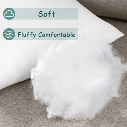 Garnitures de coussin carrées – Rembourrage en fibre neuve hypoallergénique, coussins blancs pour canapé, lit et terrasse, 14 à 20 pouces, lot de 1/2/4, idéal pour la chambre, le salon, le bureau et la décoration extérieure