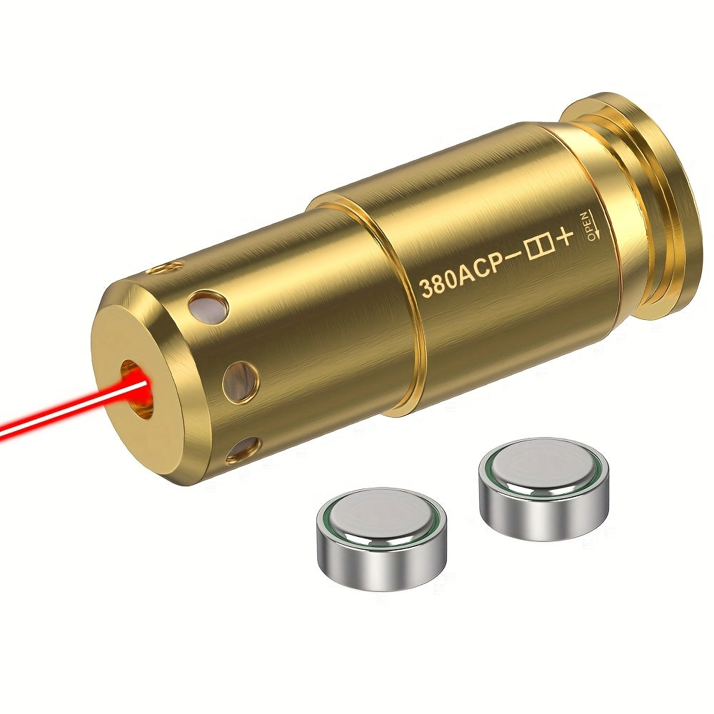 Kit de réglage laser multi-calibres pour 9mm, 45ACP, 223REM, 308WIN, 380ACP, 38SPL, 12GA – Appareil de réglage laser rouge haute précision pour fusils et pistolets, installation facile, inclut 2 jeux de piles