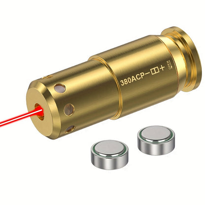 Kit de réglage laser multi-calibres pour 9mm, 45ACP, 223REM, 308WIN, 380ACP, 38SPL, 12GA – Appareil de réglage laser rouge haute précision pour fusils et pistolets, installation facile, inclut 2 jeux de piles