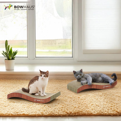 CAPHAUS Griffoir et transat réversible pour chat – Grand tapis à griffer en carton haute densité à 5 couches, 43 x 21,6 cm, protège les meubles, convient aux foyers avec plusieurs chats et aux races de grande taille