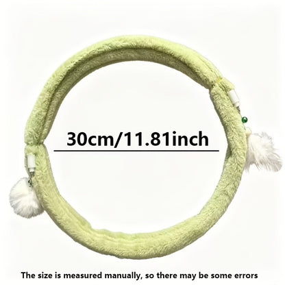 Foldable Cat Tunnel Toy with Feather Pom-Pom Pendant – Coiled Spring Interactive Cat Play Tube, Plush Self-Entertainment Cat Stick for Indoor Cats, Collapsible Pipe for Large Medium & Small House Cats
