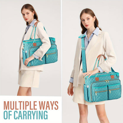 Sac fourre-tout à motif losanges pour femme – Sac de travail pour ordinateur portable à compartiments multiples, sac de banlieue résistant à l'usure pour enseignante, sac à bandoulière professionnel élégant pour le bureau, l'école et les voyages