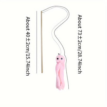 Jouet pour chat pieuvre mignon – Peluche à mâcher résistante aux morsures pour chats et chatons, jouet interactif pour le nettoyage des dents pour jeu en intérieur, peluche douce avec herbe à chat