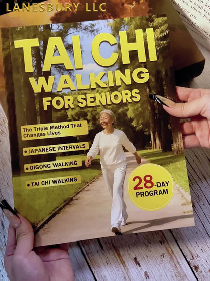 Marche Tai Chi pour les seniors - Perte de poids sans effort et soins doux avec la méthode triple sur 28 jours, intervalles japonais et marche Qigong, guide de fitness à faible impact pour les adultes âgés