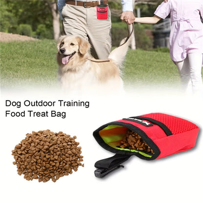 Pochette de friandises pour dressage de chien avec fermeture sécurisée – Sacoche de ceinture portable pour récompenses lors du dressage à l'obéissance et à l'agilité, alimentation du chiot en déplacement, polyester durable, noir ou rouge