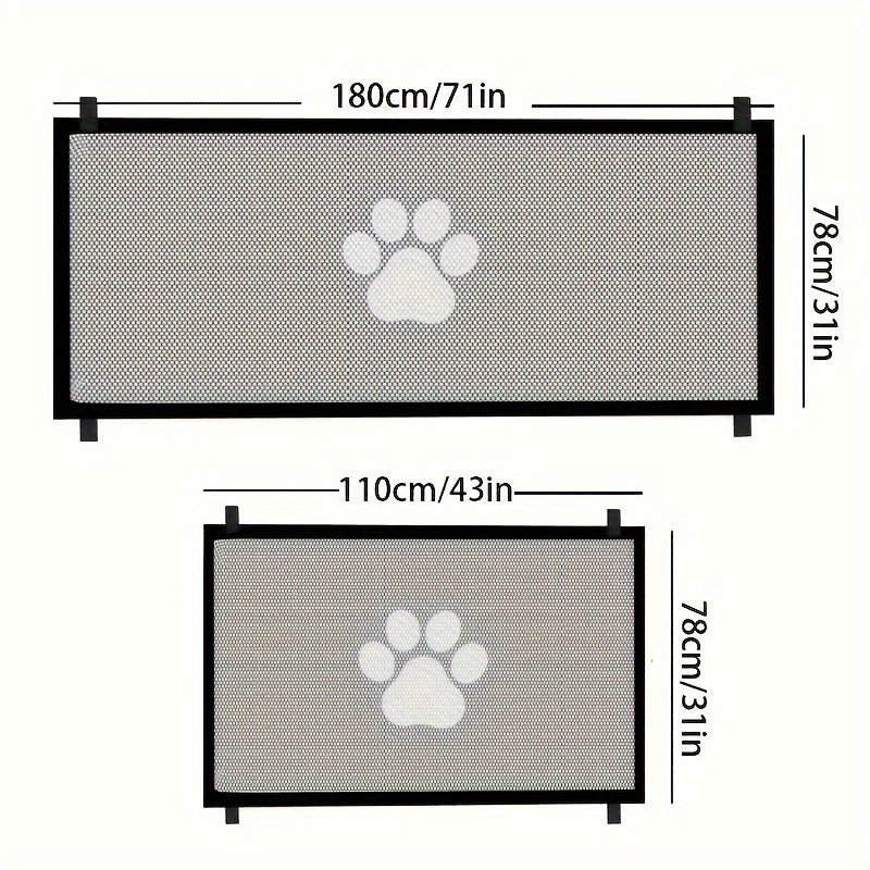 Barrière de sécurité pliable et portable pour animaux – Filet d'isolation en maille pliable pour portes intérieures, escaliers et pièces, disponible en petites et grandes tailles