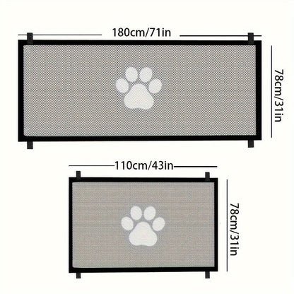 Barrière de sécurité pliable et portable pour animaux – Filet d'isolation en maille pliable pour portes intérieures, escaliers et pièces, disponible en petites et grandes tailles