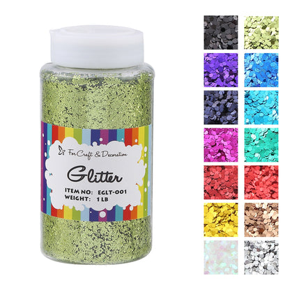 450 g de paillettes artisanales en 19 couleurs – Paillettes fines, extra fines et épaisses avec couvercle saupoudreur pour gobelets, résine, scrapbooking et loisirs créatifs, paillettes en vrac pour enfants et adultes