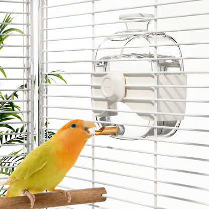 Bouteille d'eau pour cage à oiseaux – Abreuvoir anti-goutte grande capacité de 440 ml avec embout à aiguille en métal pour calopsittes, perruches, inséparables et petits oiseaux, mangeoire anti-goutte fixable à la cage