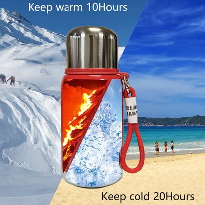 Gobelet isotherme sous vide en acier inoxydable 316, bouteille d'eau tout métal couleur dopamine, garde les boissons chaudes et froides, pour le travail, l'école, le camping, le sport, les voyages, portable, tendance, rouge, noir, bleu, blanc