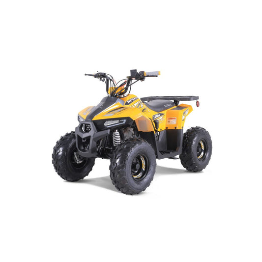 Quad pour enfant dès 6 ans – Moteur 4 temps, transmission automatique D-N-R, arrêt à distance, limiteur de vitesse, coupe-circuit, phares LED, freins avant et arrière – Quad pour débutant