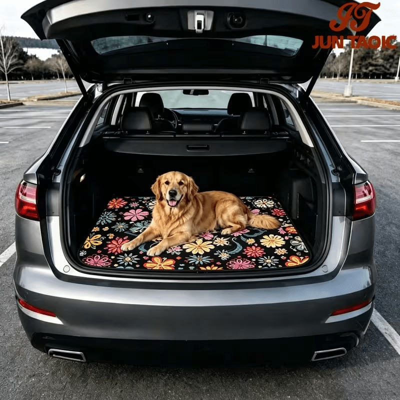 Tapis de coffre pour voiture – Revêtement de chargement antidérapant et imperméable avec motifs uniques, protection intérieure de véhicule durable contre la saleté, les déversements et les rayures, ajustement universel