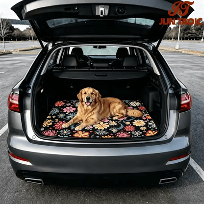 Tapis de coffre pour voiture – Revêtement de chargement antidérapant et imperméable avec motifs uniques, protection intérieure de véhicule durable contre la saleté, les déversements et les rayures, ajustement universel