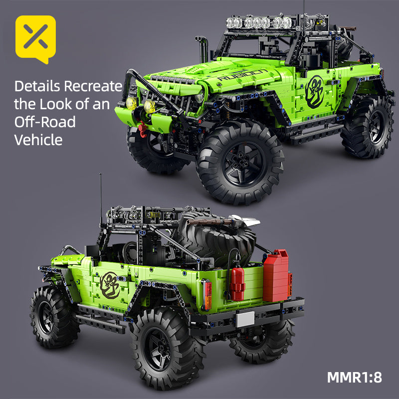 2372 pièces, voiture tout-terrain de construction à grande échelle 1:8 avec pneus imposants – Modèle d'exposition détaillé de véhicule tout-terrain, cadeau pour adultes et enfants