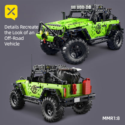 2372 pièces, voiture tout-terrain de construction à grande échelle 1:8 avec pneus imposants – Modèle d'exposition détaillé de véhicule tout-terrain, cadeau pour adultes et enfants