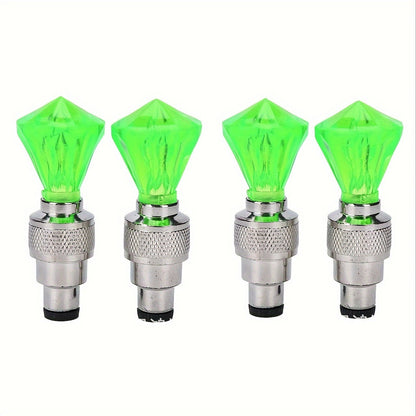 Bouchons de valve de pneu LED avec effet lumineux respirant et cheval au galop, 4/8/16 pièces, capuchons de valve de roue lumineux pour voiture, moto, vélo – Lumière de roue « Wind Fire », protection UV et antidéflagrante – Vert, rouge, bleu, squelette