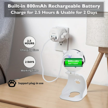 Jouet laser automatique pour chat rechargeable par USB – 3 modes de vitesse, à suspendre ou à poser, angle réglable de 0 à 130°, batterie 800 mAh, arrêt automatique après 15 min, pointeur laser interactif pour chats, chatons et chiens d'intérieur