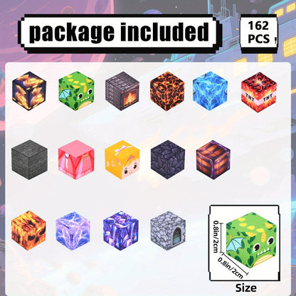 Kit de blocs de construction magnétiques, 100 ou 162 pièces - Ensemble de construction éducatif STEM, tuiles magnétiques pour garçons et filles, jouet de construction créatif en 3D, cadeau d'anniversaire, de Pâques ou de Noël pour enfants