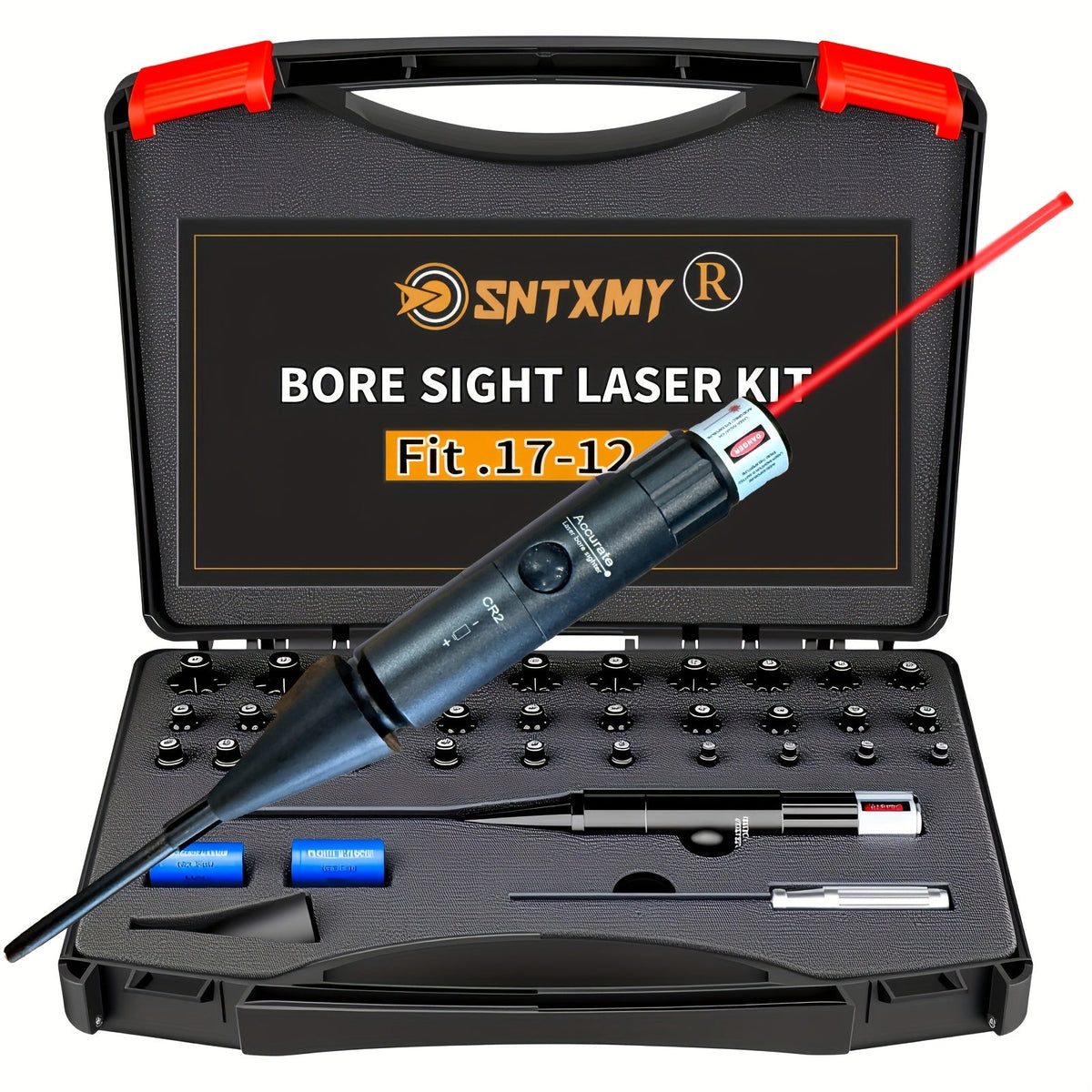 Kit laser de réglage de tir rouge/vert avec 8 ou 32 adaptateurs, universel multi-calibre de 0.17 à 12GA pour fusil, pistolet et fusil de chasse - Outil tactique de mise à zéro d'arme