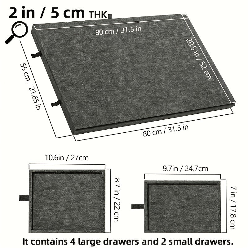 Table de puzzle 1000 pièces, design inclinable 2-en-1 avec couvercle support et 6 tiroirs, plateau de puzzle ultra-léger et portable pour adultes, accessoire de puzzle ergonomique, cadeau pour les amateurs de puzzle – Naturel et Gris