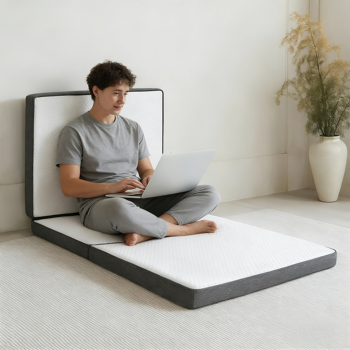 Matelas pliable en mousse à mémoire de forme 3/4/6 pouces avec housse lavable - Lit d'appoint pliable portable pour camping, VR, voyages, road trips et petits espaces