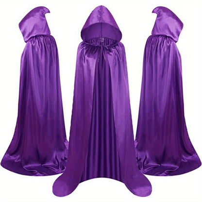 Cape de vampire gothique Halloween « Mort noire » 150 cm pour adultes – Aucun assemblage requis, costume à silhouette fluide pour maison de l'horreur, carnaval, cosplay, fête, décoration festive