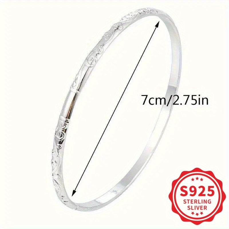 Lot de 5 bracelets géométriques en argent sterling 925 pour femme – Bijoux minimalistes empilables hypoallergéniques, cadeau idéal pour la fête des mères et le quotidien