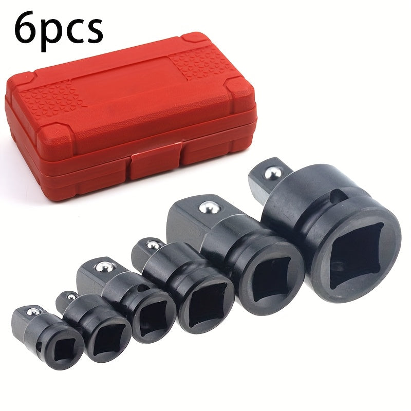 Jeu de 6 adaptateurs et réducteurs à choc 1/4" à 3/4" – Kit de conversion d'entraînement carré femelle-mâle pour clé pneumatique en acier chrome-molybdène avec verrouillage à bille et revêtement protecteur pour réparation automobile