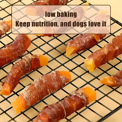 Friandises pour chiens au canard et à la patate douce, bâtonnets au poulet naturels riches en protéines pour petits, moyens et grands chiens, collations de dressage saines, digestes et avec céréales