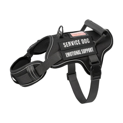 Harnais tactique MOLLE pour chien – Gilet réfléchissant réglable anti-traction pour animal de compagnie avec poignée de contrôle, harnais de dressage pour chien d'assistance, pour une promenade facile sans tirer ni s'étouffer