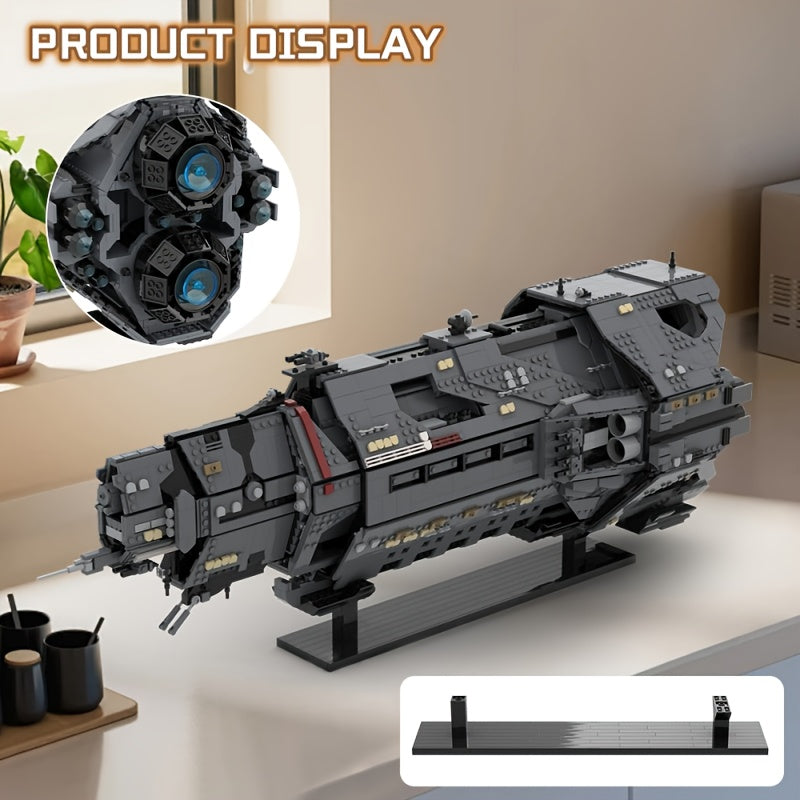 Ensemble de construction MOC de vaisseau spatial de science-fiction militaire de 5405 pièces – Design futuriste, micro-briques à ajustement précis, modèle d'exposition détaillé pour adultes et adolescents – Cadeau d'anniversaire, de Noël et de fête