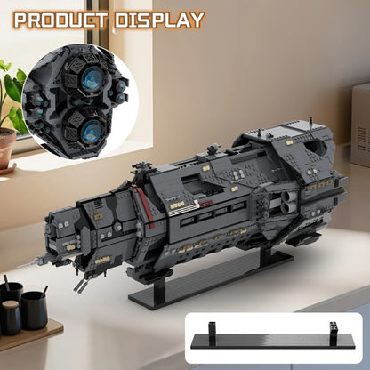 Ensemble de construction MOC de vaisseau spatial de science-fiction militaire de 5405 pièces – Design futuriste, micro-briques à ajustement précis, modèle d'exposition détaillé pour adultes et adolescents – Cadeau d'anniversaire, de Noël et de fête