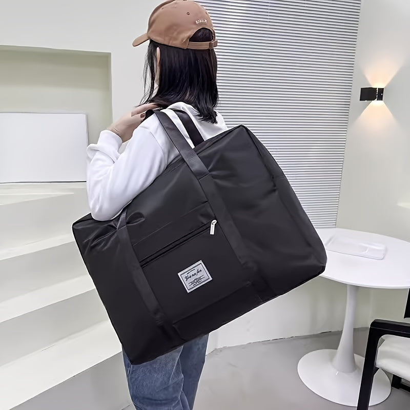 Grand sac fourre-tout de voyage de 67 litres (17,7 gallons) – Sac de sport portable, sac de week-end et de nuit pour femmes et hommes – Violet, rose surdimensionné et noir surdimensionné