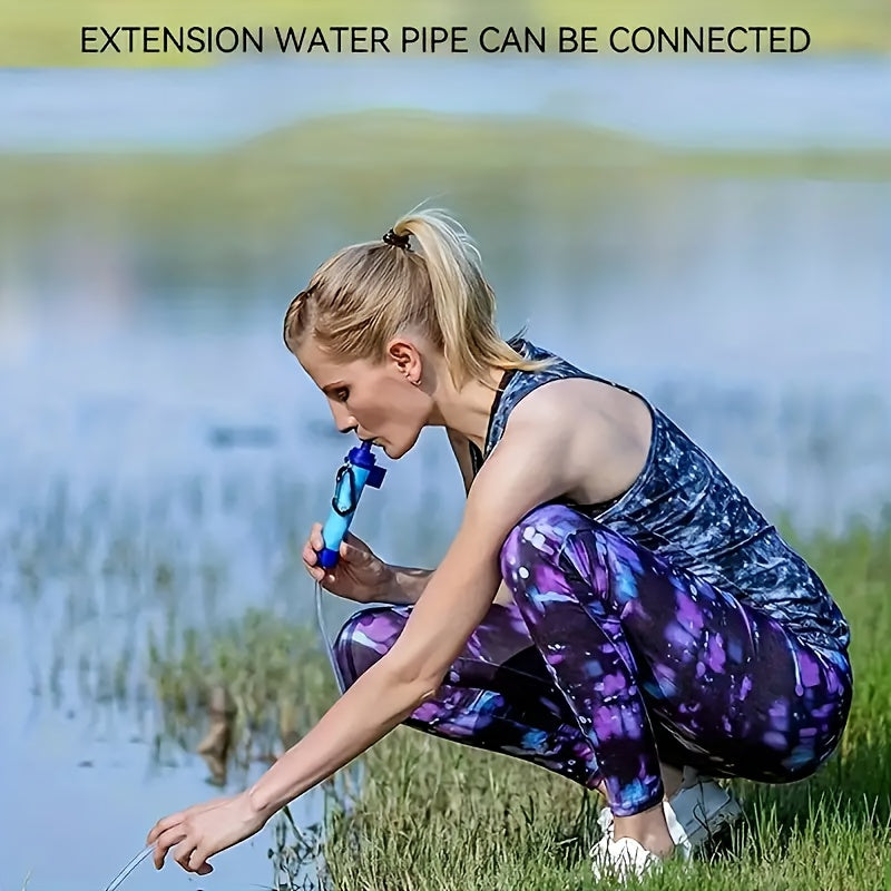 Paille filtrante personnelle, mini purificateur d'eau, équipement de survie pour la randonnée, le camping, les voyages et les situations d'urgence, paille de filtration portable éliminant les bactéries et les contaminants - Options par lot de 1, 2 et 4
