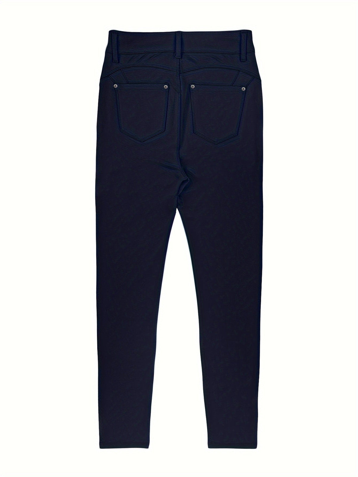 Jean skinny stretch taille haute pour femme, détail bouton en métal, style urbain, pantalon en jean coupe ajustée, 10 couleurs, S-XXL
