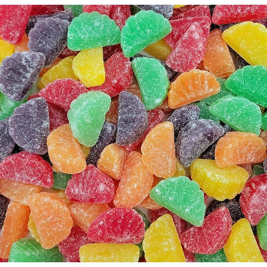 Assorted Fruit Slices Jelly Candy 10 oz – Chewy Sugar-Coated Gummy Candy Bag with Orange, Lemon, Lime & Cherry Flavors, Perfect for Parties, Lunchboxes & Candy Buffets