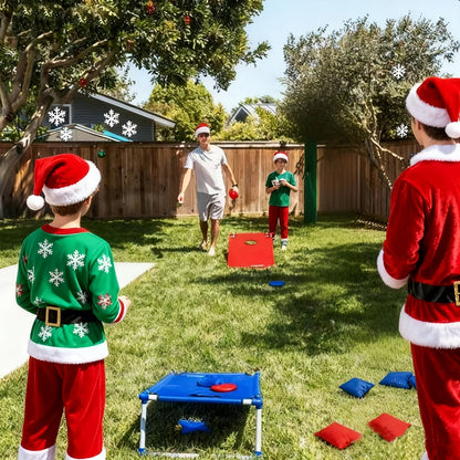 Cornhole Game Set 2 Boards 6 Bean Bags Storage Bag Indoor Outdoor Backyard Lawn Game for Kids Adults Family Fun Camping Beach Party Tailgate BBQ Yard Entertainment Christmas Halloween Gift