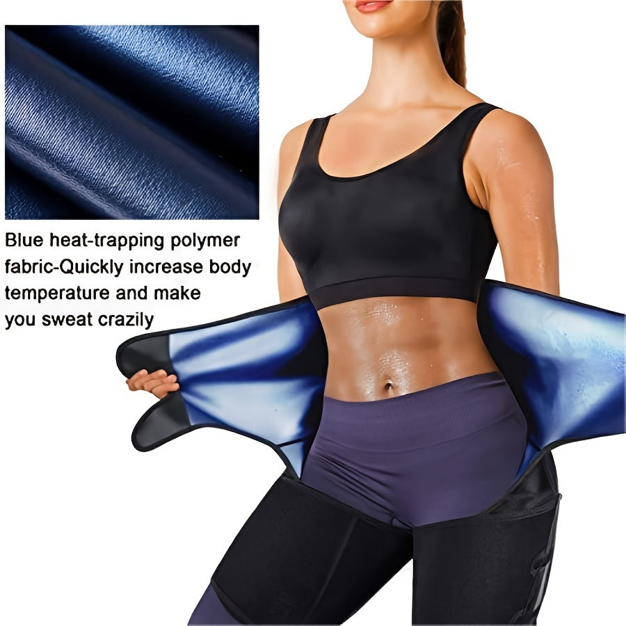 Shorty gainant taille haute pour femme 3-en-1, contrôle du ventre, rehausseur de fessiers, amincissant pour cuisses, sous-vêtement sculptant push-up S/M L/XL 2XL/3XL Bleu Argent