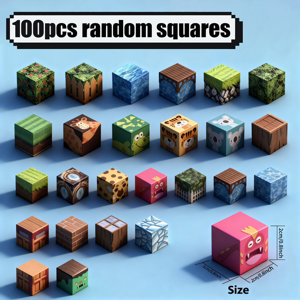 Ensemble de blocs de construction magnétiques, 100 pièces pour enfants de 3 ans et plus, jouet puzzle cube aimanté aux couleurs aléatoires, blocs de construction éducatifs STIM, cadeau idéal pour anniversaire, Noël et Halloween, pour garçons et filles